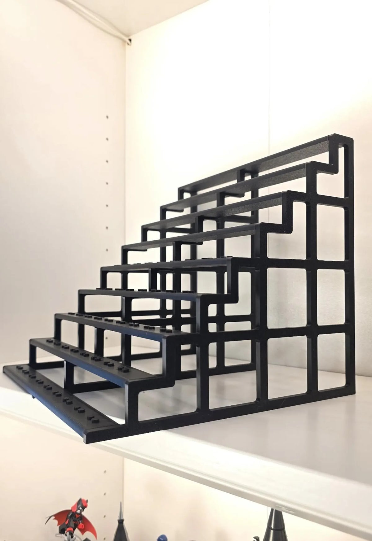 Shelf Worthy 9-Tier Staggered Minifig/Minifigure Display Stand