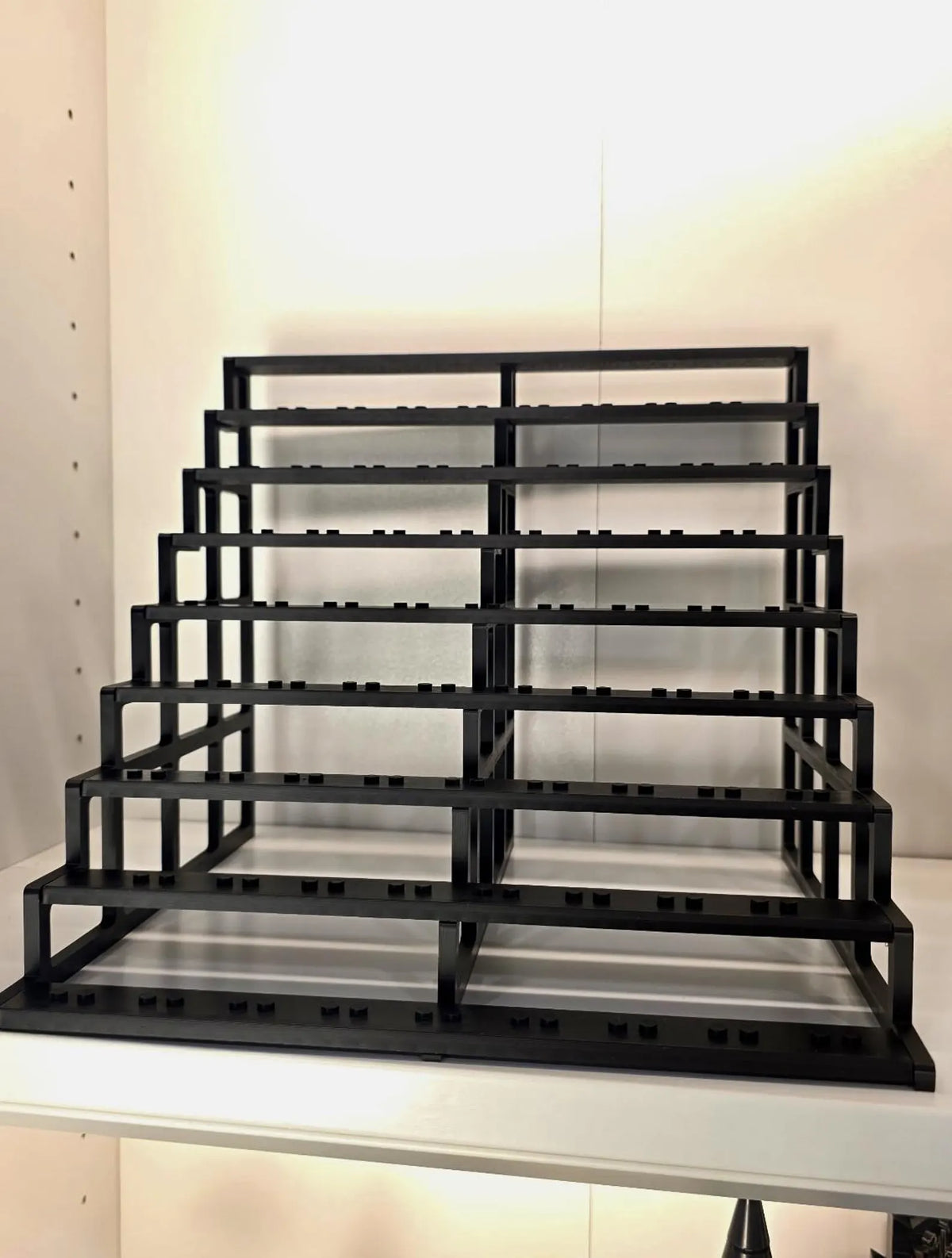 Shelf Worthy 9-Tier Staggered Minifig/Minifigure Display Stand